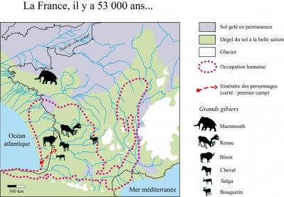 Carte torrent de bisons couleur degr